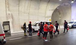 Assos Tüneli'nde örnek nitelikte trafik tatbikatı