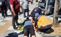 Kaldırıma ayağı takılan vatandaş hastanelik oldu