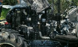 Hatay'da feci araç yangını