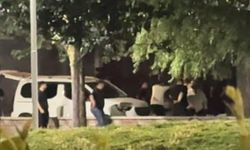 Bursa'da parkta tekme tokatlar havada uçuştu!