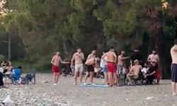 Fethiye’de plajı ayağa kaldıran eğlence: Aileler sahili terk etti