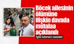 Böcek ailesi davasında savcılık mütalaasını açıkladı: İşte 5 sanık için talep edilen cezalar!