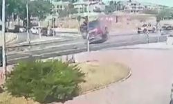Büyükçekmece'de 2 itfaiye erinin yaralandığı o kaza anı