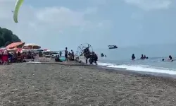 Akçakoca'da paramotor büyük panik yaşattı