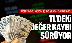 Dolar ve euro yeni güne yükselişle başladı: TL'deki değer kaybı sürüyor