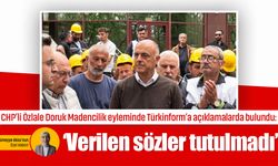 CHP’li Özlale Doruk Madencilik eyleminde Türkinform’a açıklamalarda bulundu: ‘Verilen sözler tutulmadı’