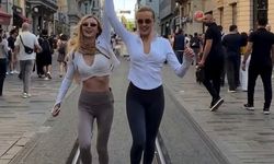 İstiklal Caddesi'nde Rus turistlerden gündem olan görüntü!