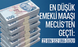 En düşük emekli maaşı Meclis’ten geçti: 23 bin 552 lira oldu!