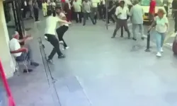 Otogarda taksicilerin bıçaklı kavgasında kan aktı! O anlar kamerada