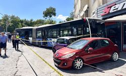 EGO otobüsü iş yerine dalmıştı! Kaza anı saniye saniye görüntülendi