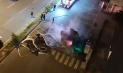 Kayseri’de şarjdaki elektrikli araç patladı! O anlar kamerada