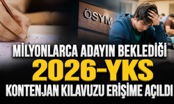 Milyonlarca adayın beklediği 2026-YKS kontenjan kılavuzu erişime açıldı