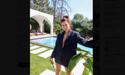 Demet Özdemir’den havuz başında olay pozlar! Çeket takımı tarzı gündem oldu