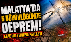 Malatya'da 5 büyüklüğünde deprem! AFAD ilk verileri paylaştı