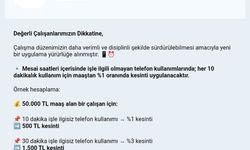 İşyerinin maili sosyal medyada gündem oldu! Telefona bakanın maaşından kesilecek: "Amacımız..."