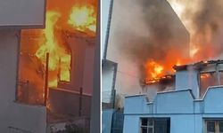 Çanakkale'de inşaat işçilerinin evinde korkutan yangın