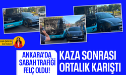 Ankara'da sabah trafiği felç oldu! Kaza sonrası ortalık karıştı