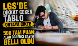 LGS'de dikkat çeken tablo ortaya çıktı! 500 tam puan alan öğrenci sayısı belli oldu