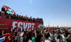 Mısır Milli Takımı'ndan "Filistin" vurgulu zafer kutlaması