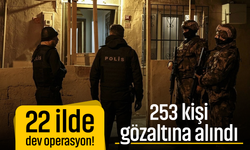 22 ilde dev operasyon! 253 kişi gözaltına alındı