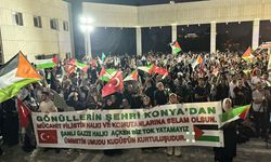 Srebrenitsa'dan yola çıkan "Filistin Konvoyu" Konya'da: Coşkuyla karşılandı