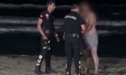 Denize girmemesi için zor ikna edildi