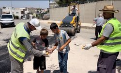 Çocuklardan 45 derece sıcaklıkta güzel hareketler