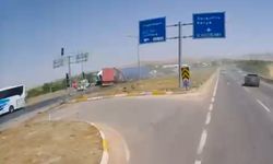 Konya’da korku dolu anlar kamerada! Freni boşalan tır 4 araca çarptı