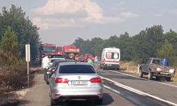 Anız yangını ormana sıçradı: Kara yolu ulaşıma kapatıldı