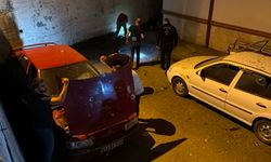 Otoparktaki araçların üzerine İHA düştü! O anlar kamerada