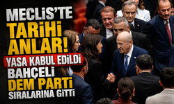 Meclis’te tarihi anlar! Yasa kabul edildi, Bahçeli DEM Parti sıralarına gitti