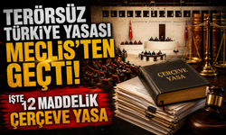 Terörsüz Türkiye yasası Meclis’ten geçti! İşte 12 maddelik Çerçeve Yasa