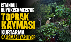 İstanbul Büyükçekmece'de toprak kayması: Kurtarma çalışması yapılıyor