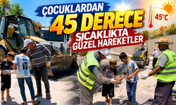 Çocuklardan 45 derece sıcaklıkta güzel hareketler