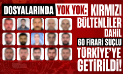 Dosyalarında yok yok: Kırmızı bültenliler dahil 60 firari suçlu Türkiye'ye getirildi!