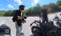 Ters yönden gelen motorcuyu uyardı: Sonrasında yaşananlar şaşkına çevirdi