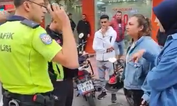 Motorcu kadın ile polis arasında tartışma: “Egonu benim üzerimde tatmin edemezsin”