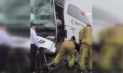 Arnavutköy'de yolcu otobüsü İETT otobüsüne çarptı! Yaralılar var