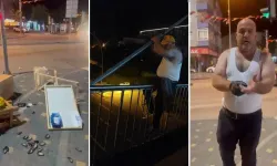 Zabıta tezgâhına el koydu! Engelli vatandaş çareyi üst geçide çıkmakta buldu