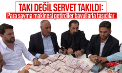 Takı değil servet takıldı: Para sayma makinesi getirdiler bavullarla taşıdılar