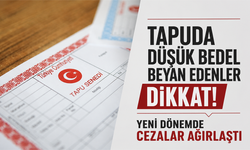 Tapuda düşük bedel beyan edenler dikkat! Yeni dönemde cezalar ağırlaştı