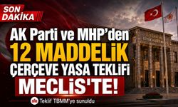 12 maddelik çerçeve yasa teklifi TBMM Başkanlığı'na sunuldu