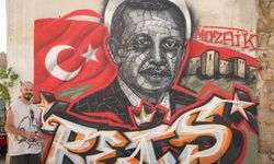 25. yıla özel dikkat çeken çalışma! Erdoğan’ın portresini duvara çizdi