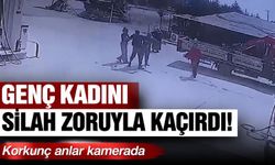 Denizli'de silah zoruyla genç kızın kaçırılma anlarına ait görüntüler ortaya çıktı