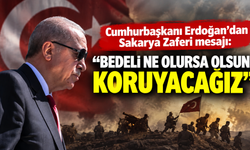 Cumhurbaşkanı Erdoğan’dan Sakarya Zaferi mesajı: “Bedeli ne olursa olsun koruyacağız”