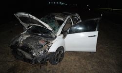 Edirne’de feci kaza! Otomobil 80 metre savrulup takla attı