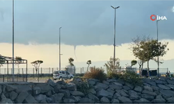 Yalova semalarında şaşırtan görüntü! Denizin üzerinde hortum oluştu