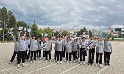 Kütahya'da Gazze için uçurtmalar gökyüzüne bırakıldı