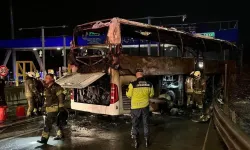Kuzey Marmara Otoyolu'nda otobüs yandı: 2 ölü, 8 yaralı