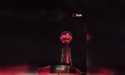 Atakule'de 29 Ekim coşkusu! Atatürk ve Türk bayrağıyla aydınlandı